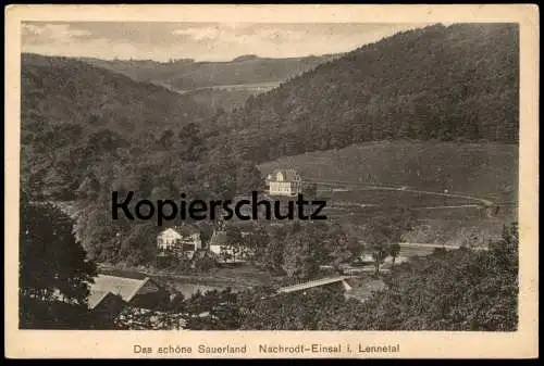 ALTE POSTKARTE NACHRODT-EINSAL IM LENNETAL DAS SCHÖNE SAUERLAND PANORAMA NACHRODT-WIBLINGWERDE Ansichtskarte AK postcard