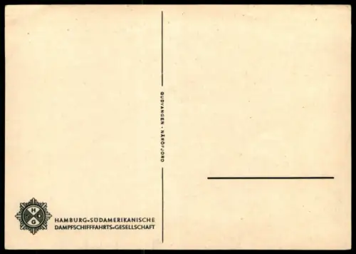 ALTE POSTKARTE DAMPFER M.S. MONTE SARMIENTO KRAFT DURCH FREUDE SPEISENFOLGE GUDVANGEN NÄRÖFJORD NORGE NORWAY SHIP Schiff