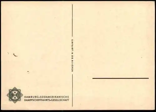 ALTE POSTKARTE REISE DAMPFER M.S. MONTE SARMIENTO KRAFT DURCH FREUDE SPEISENFOLGE SCHÄREN NORGE NORWAY SHIP SCHIFF AK