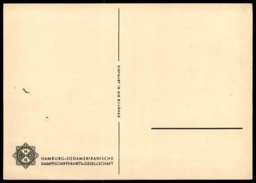 ALTE POSTKARTE REISE DAMPFER M.S. MONTE SARMIENTO KRAFT DURCH FREUDE SPEISENFOLGE SCHÄREN NORGE NORWAY SHIP SCHIFF AK