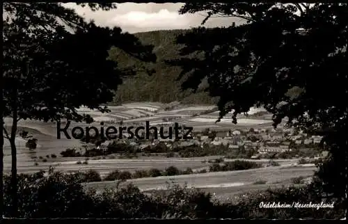 ÄLTERE POSTKARTE OEDELSHEIM WESERBERGLAND PANORAMA WESERTAL Ansichtskarte AK cpa postcard