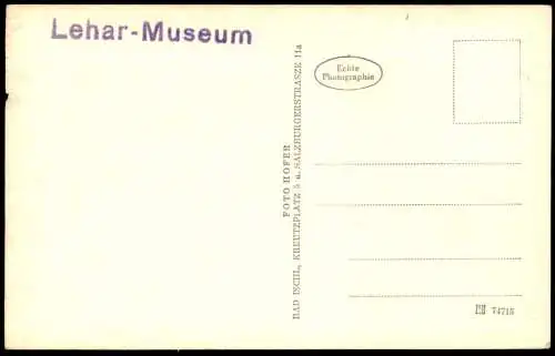 ALTE POSTKARTE BAD ISCHL LEHARVILLA VILLA FRANZ LEHAR HAUS MUSEUM OBERÖSTERREICH Österreich Ansichtskarte postcard cpa