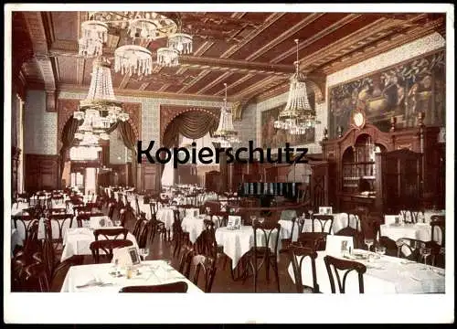 ALTE POSTKARTE MÜNCHEN GASTSTÄTTE NEUE BÖRSE INNENANSICHT 1939 INHABER FRIEDRICH DANNENHÖFER Ansichtskarte postcard cpa