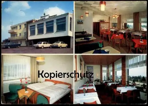 ÄLTERE POSTKARTE HOTEL CAFÉ RESTAURANT NORMANN ARENBERG BEI KOBLENZ INH. HANS DIETER MÜLLER Autos Mercedes Ansichtskarte