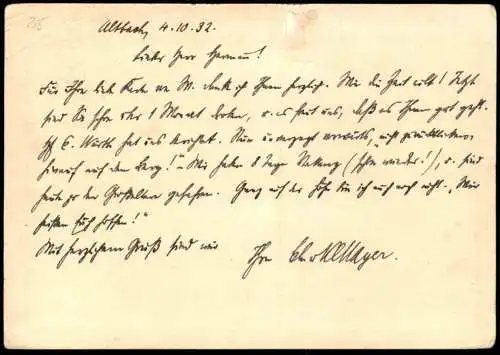 ALTE KÜNSTLER POSTKARTE PAUL VON HINDENBURG GANZSACHE STEMPEL ALTBACH 1932 Militär Ansichtskarte AK cpa postcard