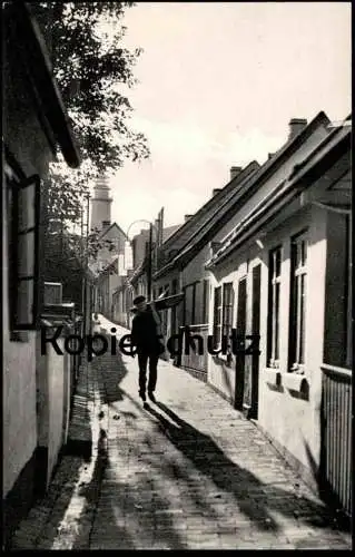 ALTE POSTKARTE HELGOLAND LEUCHTTURMSTRASSE Leuchtturm Helgoländer Ansichtskarte AK postcard