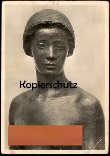 ALTE POSTKARTE GEORG KOLBE SÜDSEE MÄDCHEN BRONZE 1915 HAMBURG KUNSTHALLE SKULPTUR PLASTIK Verlag Marburg woman postcard