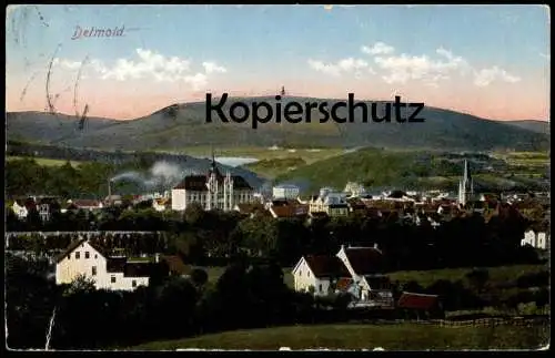 ALTE POSTKARTE DETMOLD PANORAMA MIT HERMANNSDENKMAL 1925 TEUTOBURGER WALD Ansichtskarte AK cpa postcard
