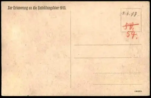 ALTE POSTKARTE BROCHTERBECK KREIS TECKLENBURG JUBILÄUMS-DENKMAL ZUR ERINNERUNG AN DIE ENTHÜLLUNGSFEIER 1913 AK cpa