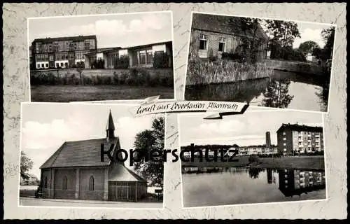 ÄLTERE POSTKARTE GRUSS AUS LEVERKUSEN ALKENRATH Ansichtskarte AK postcard cpa