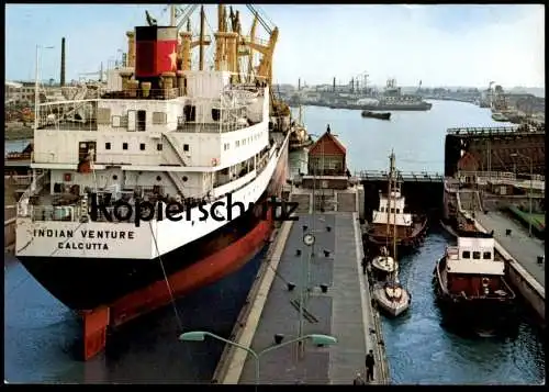 ÄLTERE POSTKARTE BREMERHAVEN SCHIFF MS INDIAN VENTURE CALCUTTA STEAM SHIP HAFEN harbour port Dampfer postcard cpa AK