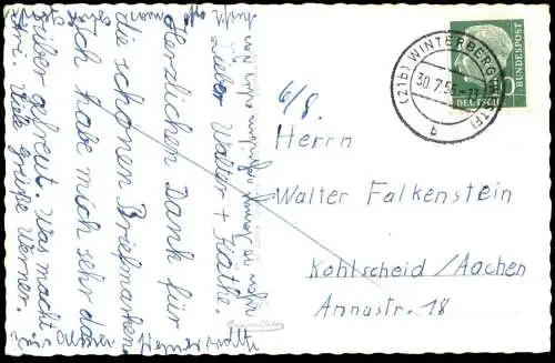 ÄLTERE POSTKARTE HÖHENLUFTKURORT ALTASTENBERG AM KAHLEN ASTEN 842 METER HOCHSAUERLAND Winterberg Kahler Asten cpa