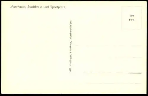 ALTE POSTKARTE MURRHARDT STADTHALLE UND SPORTPLATZ BADEN-WÜRTTEMBERG Ansichtskarte AK cpa postcard