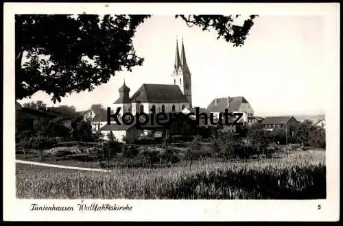 ÄLTERE POSTKARTE TUNTENHAUSEN WALLFAHRTSKIRCHE KIRCHE PANORAMA BAYERN Ansichtskarte AK cpa postcard