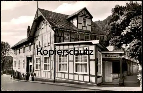 ÄLTERE POSTKARTE BAD SOODEN-ALLENDORF HOTEL RESTAURANT RACK NEUZEITLICHES HAUS CLUBZIMMER HESSEN Ansichtskarte postcard