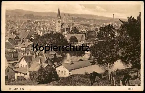 ALTE POSTKARTE KEMPTEN OST ALLGÄU PANORAMA Ansichtskarte AK postcard cpa