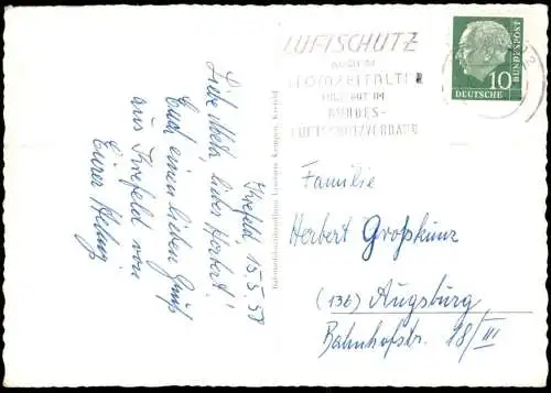 ALTE POSTKARTE KREFELD AM HAUPTBAHNHOF STRASSENBAHN REKLAME FOTO SCHAMBACH & POTTKÄMPER UHU NUDIA RHENANIA PILSENER AK