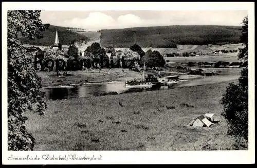 ÄLTERE POSTKARTE SOMMERFRISCHE WAHMBECK WESER ÜBER BODENFELDE PANORAMA ZELT camping tent Ansichtskarte AK cpa postcard