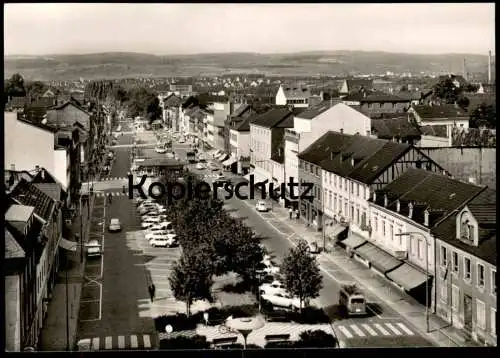 ÄLTERE POSTKARTE NEUWIED LANGENDORFER STRASSE VW BUS KÄFER REKLAME MÜHLENSIEPEN Ansichtskarte AK cpa postcard