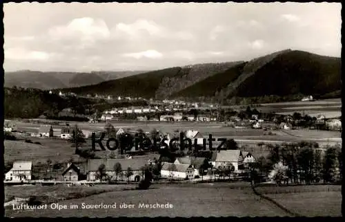 ÄLTERE POSTKARTE LUFTKURORT OLPE ÜBER MESCHEDE SAUERLAND PANORAMA Ansichtskarte cpa AK postcard