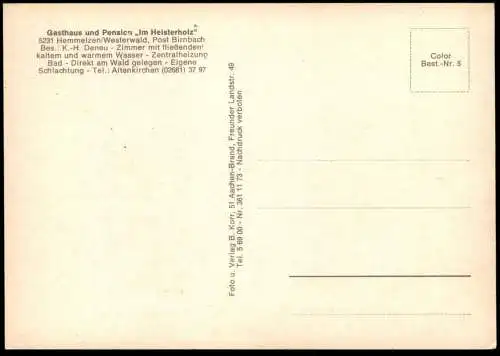 ÄLTERE POSTKARTE GRUSS VOM HEISTERHOLZ HEMMELZEN WESTERWALD EICHHÖRNCHEN ALTENKIRCHEN FLAMMERSFELD squirrel postcard AK