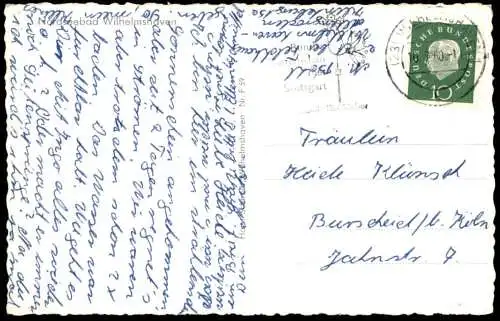 ÄLTERE POSTKARTE WILHELMSHAVEN ROBERT-KOCH-HAUS VIRCHOW-STRASSE OMNIBUS BAHNHOF KOPPENHÖRNER MÜHLE BUS OBERLEITUNG AK