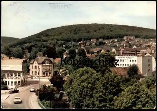 ÄLTERE POSTKARTE HOFHEIM TAUNUS PANORAMA HOFHEIMER VOLKSBANK WERBUNG MACH MAL PAUSE COCA COLA Ansichtskarte cpa postcard