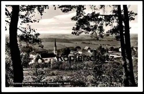 ÄLTERE POSTKARTE SOMMERFRISCHE BÜCHLBERG BEI PASSAU PANORAMA BAYERISCHER WALD AK Ansichtskarte cpa postcard