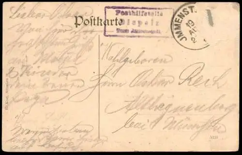 ALTE POSTKARTE GRUSS AUS DIEPOLZ HÖCHSTE PFARREI GASTHOZ ZUR TRAUBE VON GEORG RITTER IMMENSTADT Ansichtskarte postcard