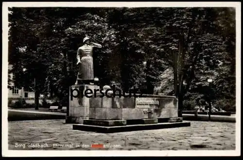 ALTE POSTKARTE BERGISCH GLADBACH EHRENMAL IN DEN HxxxxR-ANLAGEN DEUTSCHLAND BLEIB WACH 1914-1918 Ansichtskarte AK cpa