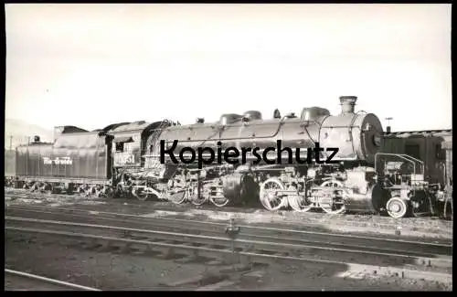 ALTE ORIGINAL POSTKARTE DAMPFLOK 3351 RIO GRANDE WESTERN USA LOKOMOTIVE locomotive à vapeur steam train postcard cpa AK
