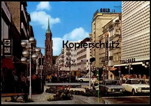 ÄLTERE POSTKARTE KREFELD RHEINSTRASSE BMW 02 FORD TAUNUS AUTOS TIVOLI HAUS ZENTRA UHR Ansichtskarte AK cpa postcard