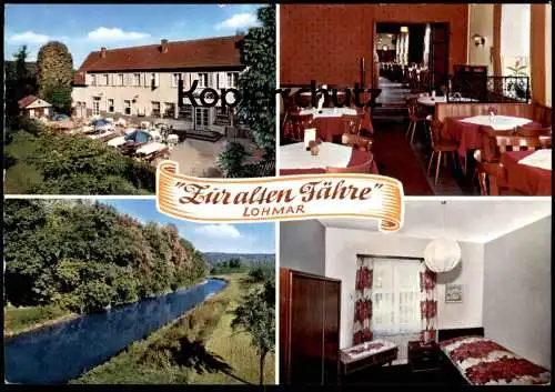 ÄLTERE POSTKARTE LOHMAR ZUR ALTEN FÄHRE GASTSTÄTTE HOTEL INHABER UDO SIEBEN Ansichtskarte AK cpa postcard