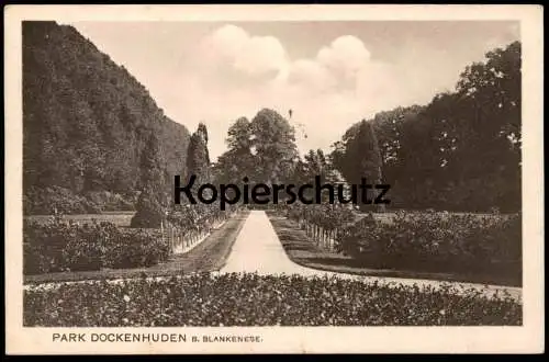 ALTE POSTKARTE PARK DOCKENHUDEN BEI BLANKENESE HAMBURG BEZIRK ALTONA Hirschpark Parc Ansichtskarte AK cpa postcard