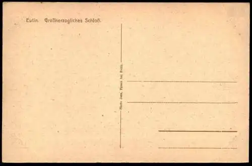 ALTE POSTKARTE EUTIN GROSSHERZOGLICHES SCHLOSS RITTERSAAL SAAL PORTRÄT KRONLEUCHTER Ansichtskarte AK cpa postcard