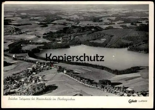 ALTE POSTKARTE MARIENHEIDE IM OBERBERGISCHEN BRÜCHER TALSPERRE FLIEGERAUFNAHME FELDPOST BELGIEN POSTES POSTERIJEN cpa AK