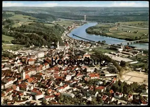 ÄLTERE POSTKARTE DEGGENDORF FLIEGERAUFNAHME LUFTBILD PANORAMA TOTALANSICHT AK Ansichtskarte cpa postcard