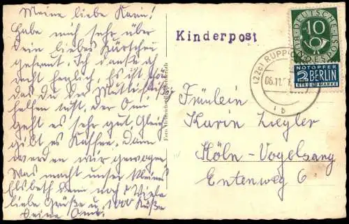 ÄLTERE POSTKARTE RUPPICHTEROTH ERHOLUNGSHEIM SEITENANSICHT Stempel Kinderpost Ansichtskarte AK postcard cpa