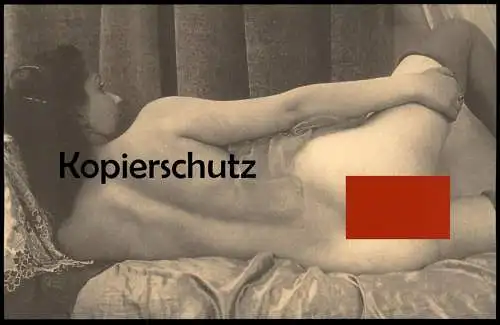 ÄLTERE REPRO ? POSTKARTE AKT NACKTE LIEGENDE FRAU EROTIK POPO eroticism femme nus nude woman bottom nudity postcard