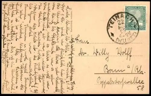 ALTE POSTKARTE ZAVELSTEIN RUINE 1925FLAGGE BAD TEINACH Burg Schloss castle chateau Ansichtskarte AK cpa postcard