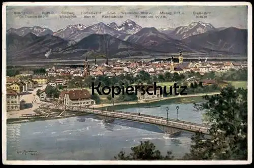 ALTE POSTKARTE ROSENHEIM WILLY MORALT SULZBERG WILDALPJOCH WENDELSTEIN FAHRENPOINT MIESING Ansichtskarte cpa postcard AK