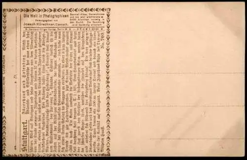 ALTE POSTKARTE STUTTGART UMGEBUNG JÄGERHAUS UND HASENBERG JOSEPH KÜRSCHNER Ansichtskarte AK cpa postcard