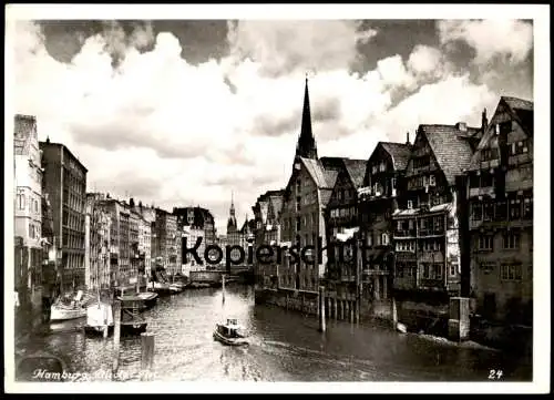 ALTE POSTKARTE HAMBURG NICOLAI-FLEET SCHIFF V. SEGGERN Ansichtskarte AK cpa postcard