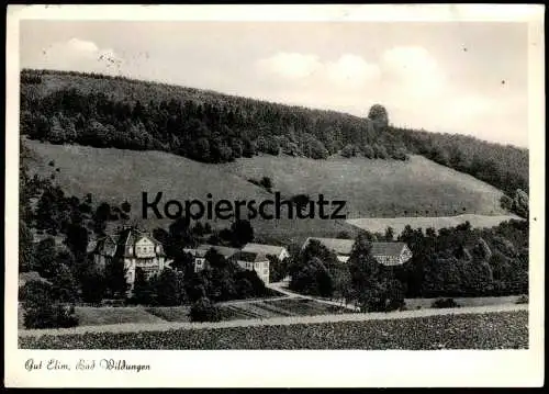 ÄLTERE POSTKARTE GUT ELM BAD WILDUNGEN 1953 Ansichtskarte AK cpa postcard