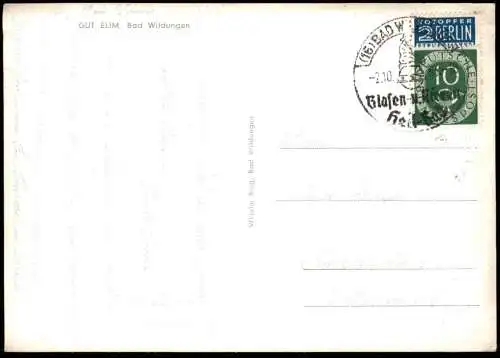 ÄLTERE POSTKARTE GUT ELM BAD WILDUNGEN 1953 Ansichtskarte AK cpa postcard
