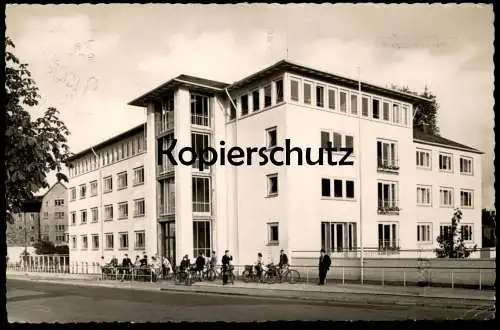 ÄLTERE POSTKARTE FRANKFURT AM MAIN HAUS DER JUGEND FAHRRAD FAHRRÄDER bike bikes Ansichtskarte AK cpa postcard