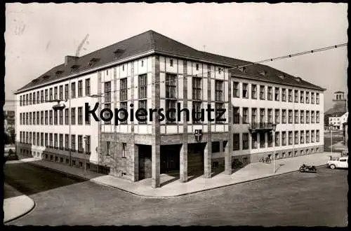 ÄLTERE POSTKARTE BRUCHSAL RATHAUS Auto Motorrad Ansichtskarte AK postcard cpa