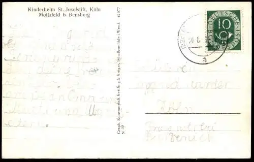 ÄLTERE POSTKARTE BENSBERG MOITZFELD KINDERHEIM JOSEFSSTIFT BERGISCH GLADBACH Ansichtskarte postcard cpa AK