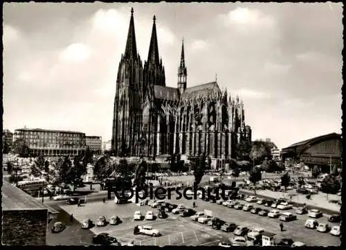 ÄLTERE POSTKARTE KÖLN KÖLNER DOM SÜDOST-SEITE AUTOS AUTO car cars VW Käfer Mercedes Ansichtskarte AK cpa postcard