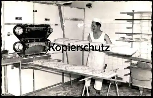 ÄLTERE POSTKARTE BÄCKEREI BÄCKER BROTE OFEN MASCHINE WERNER & PFLEIDERER STEMPEL SANKT JOHANN IN TIROL JÖCHLER